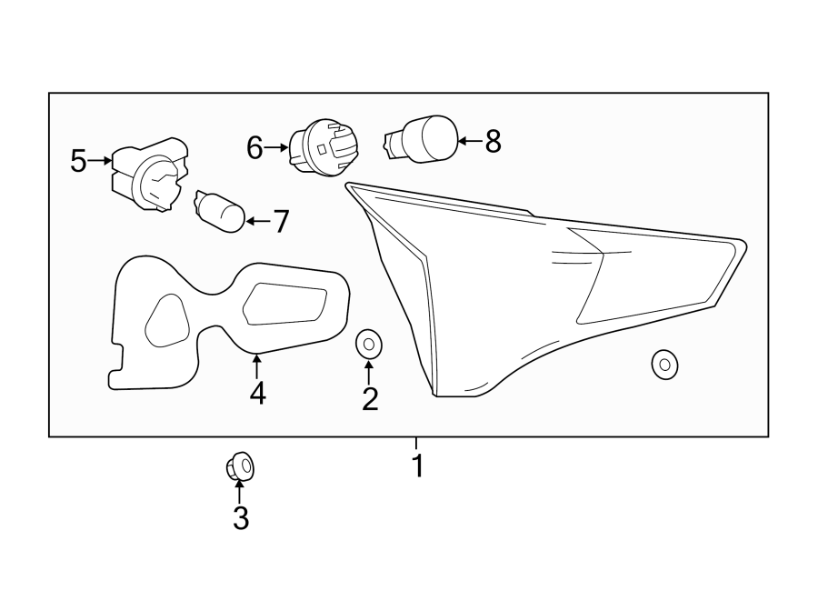 Diagram REAR LAMPS. BACKUP LAMPS. for your Toyota