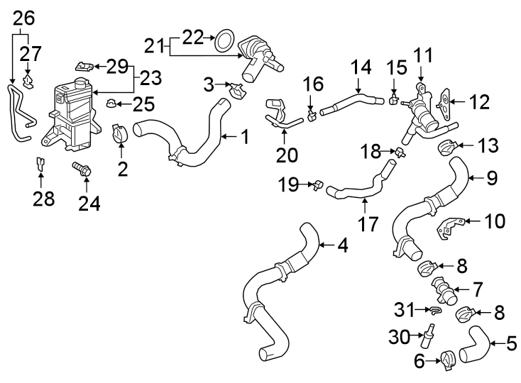 Diagram Seats & tracks. Radiator & components. for your 2012 Toyota FJ Cruiser   