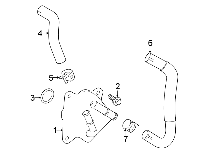 Diagram Engine oil cooler. for your 2019 Toyota Highlander   