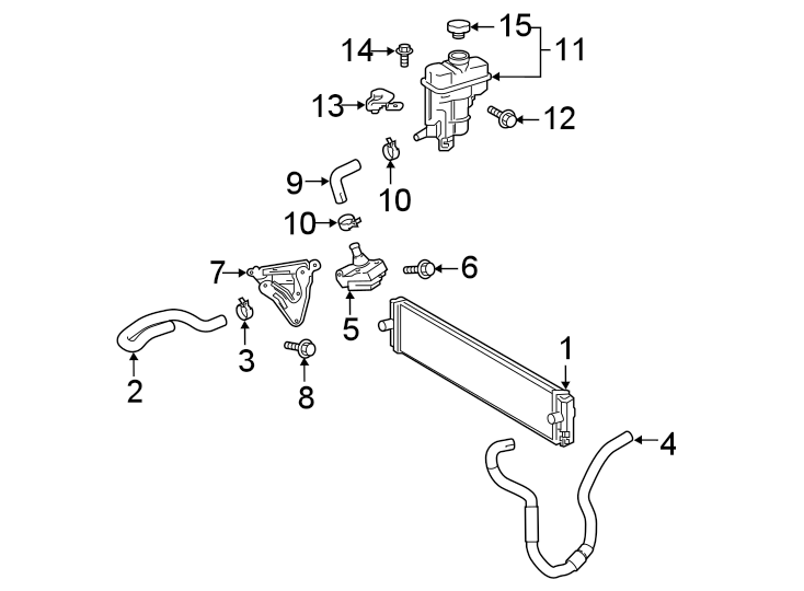 Diagram INVERTER COOLING COMPONENTS. for your Toyota RAV4  