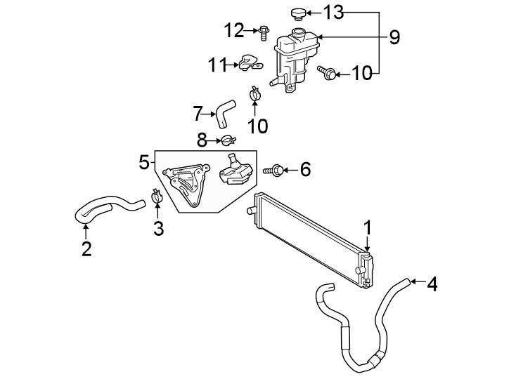 Diagram Inverter cooling components. for your Toyota RAV4 PRIME  