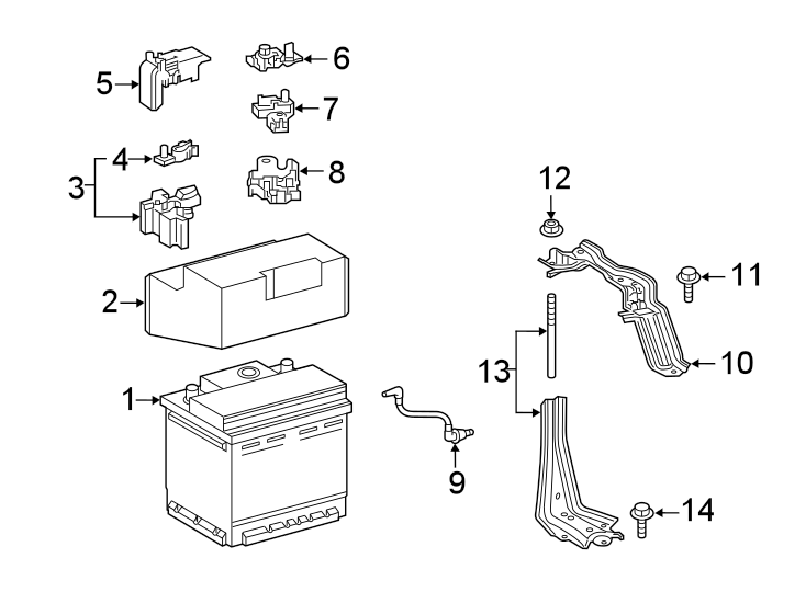 Diagram BATTERY. for your 2008 Toyota Camry   