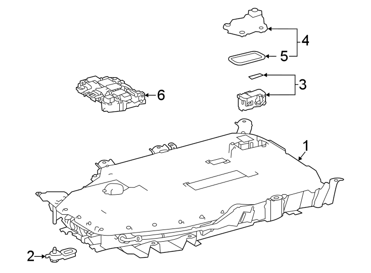 Diagram Battery assembly high voltage. W/PRIME plug-in. for your 2007 Toyota Matrix   