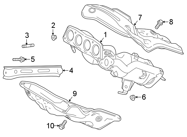 Diagram EXHAUST SYSTEM. MANIFOLD. for your 2008 Toyota Avalon   