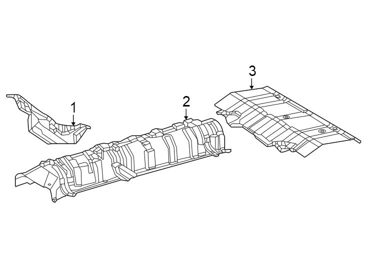 Diagram Exhaust system. Heat shields. for your 2021 Toyota Camry   