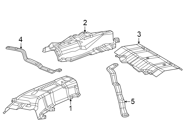 Diagram Exhaust system. Heat shields. for your 2021 Toyota Camry   