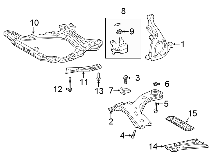 Diagram Front suspension. Suspension components. for your 2004 Toyota Echo   