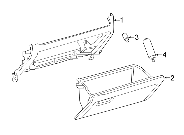 Diagram INSTRUMENT PANEL. GLOVE BOX. for your 2013 Toyota Corolla   