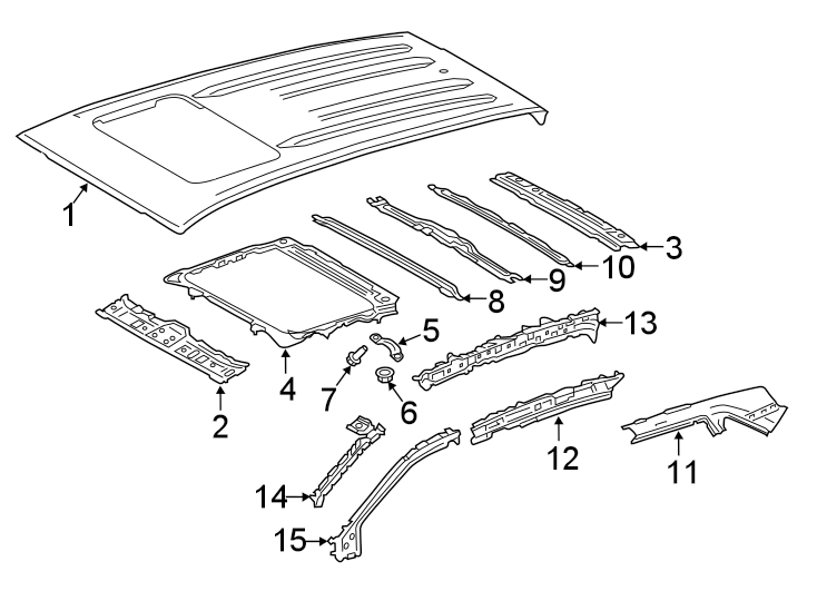 Diagram ROOF & COMPONENTS. for your 2010 Toyota Avalon   