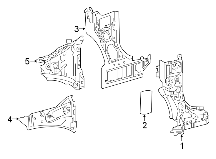 Toyota RAV4 PRIME Body A-Pillar Reinforcement (Upper). INNER ...