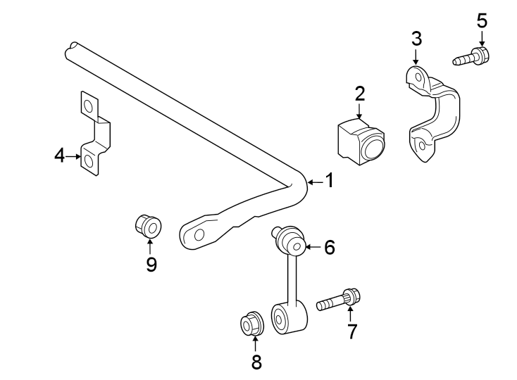 Diagram REAR SUSPENSION. STABILIZER BAR & COMPONENTS. for your 2004 Toyota Matrix  Base Wagon 