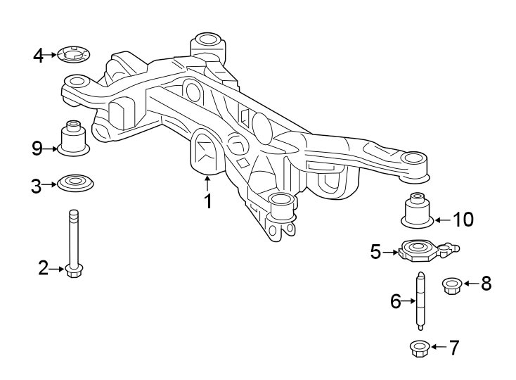 Diagram REAR SUSPENSION. SUSPENSION MOUNTING. for your 2008 Toyota Highlander   