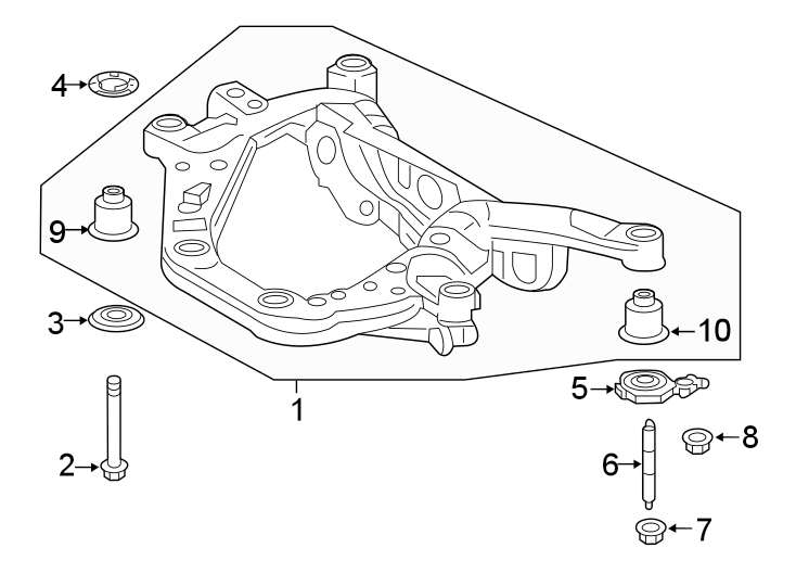 Diagram REAR SUSPENSION. SUSPENSION MOUNTING. for your 2010 Toyota Highlander   