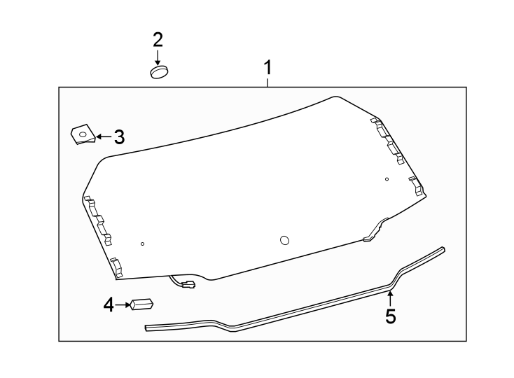 Diagram LIFT GATE. GLASS & HARDWARE. for your 2017 Toyota Tundra 4.6L V8 A/T RWD SR Extended Cab Pickup Fleetside 