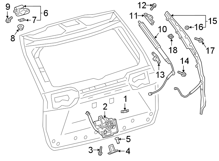 Diagram LIFT GATE. LOCK & HARDWARE. for your 2002 Toyota Avalon   