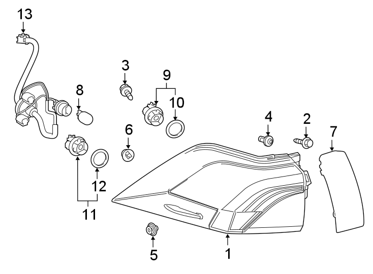 Diagram REAR LAMPS. TAIL LAMPS. for your 2001 Toyota 4Runner   