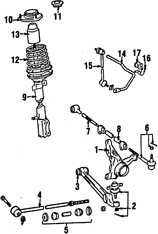 Diagram REAR SUSPENSION. SUSPENSION COMPONENTS. for your 2018 Toyota 86   