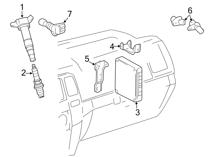 Diagram Ignition system. for your 2005 Toyota Echo   