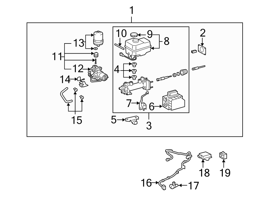 Diagram Abs components. for your 1999 Toyota Corolla   