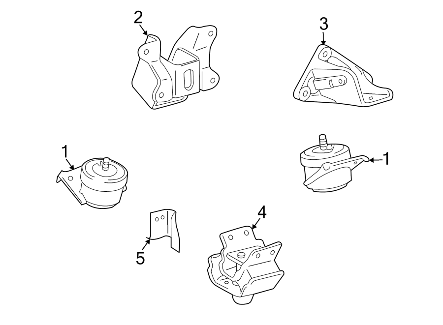 Diagram ENGINE & TRANS MOUNTING. for your 2014 Toyota Tacoma 4.0L V6 A/T RWD Base Crew Cab Pickup Fleetside 