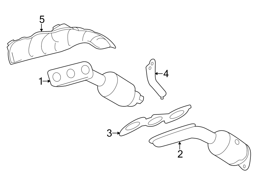 Diagram EXHAUST SYSTEM. MANIFOLD. for your 2020 Toyota 4Runner  SR5 Sport Utility 