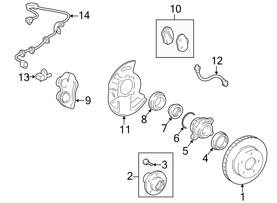 Diagram FRONT SUSPENSION. BRAKE COMPONENTS. for your 2017 Toyota 4Runner  TRD Off-Road Sport Utility 