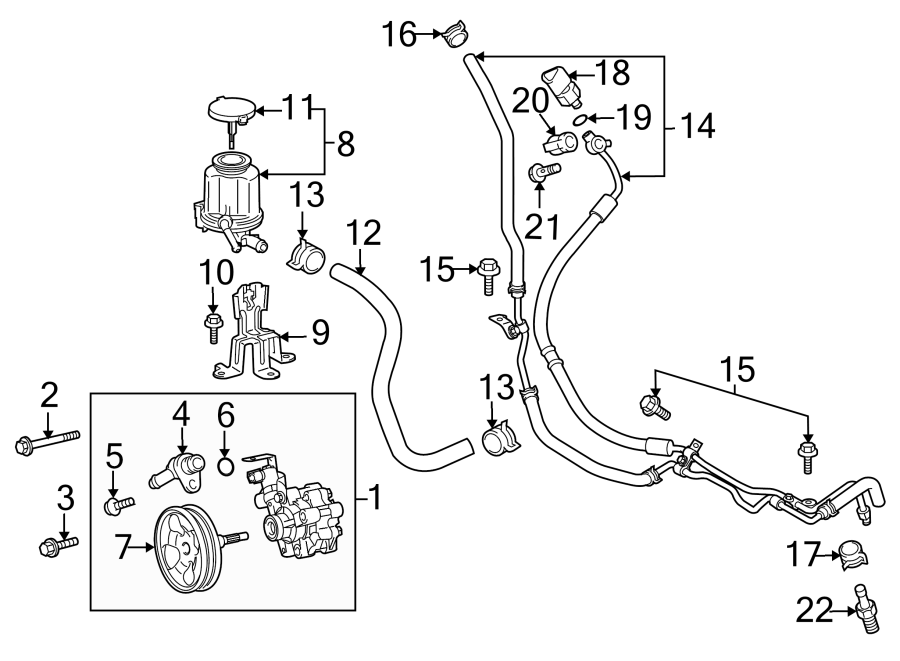 Diagram STEERING GEAR & LINKAGE. PUMP & HOSES. for your 2008 Toyota Tundra  SR5 Extended Cab Pickup Fleetside 