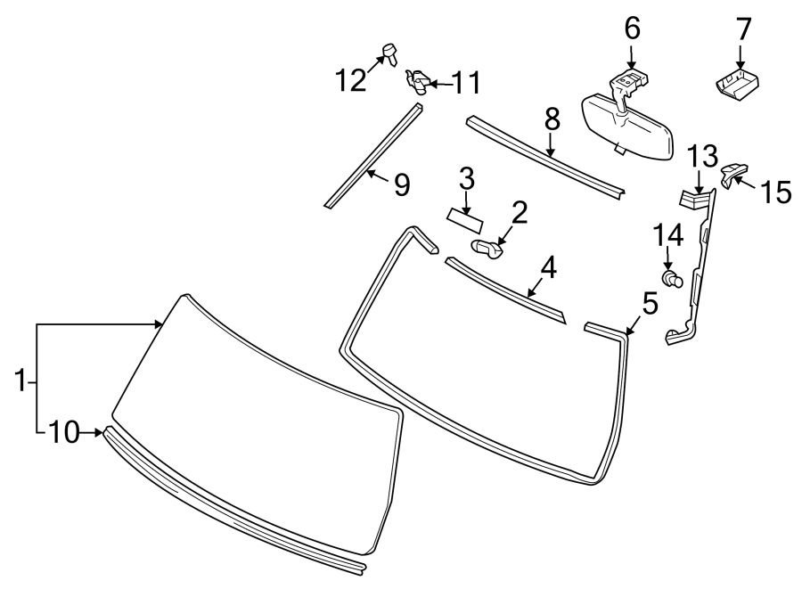 Diagram WINDSHIELD. GLASS. REVEAL MOLDINGS. for your 1997 Toyota 4Runner   