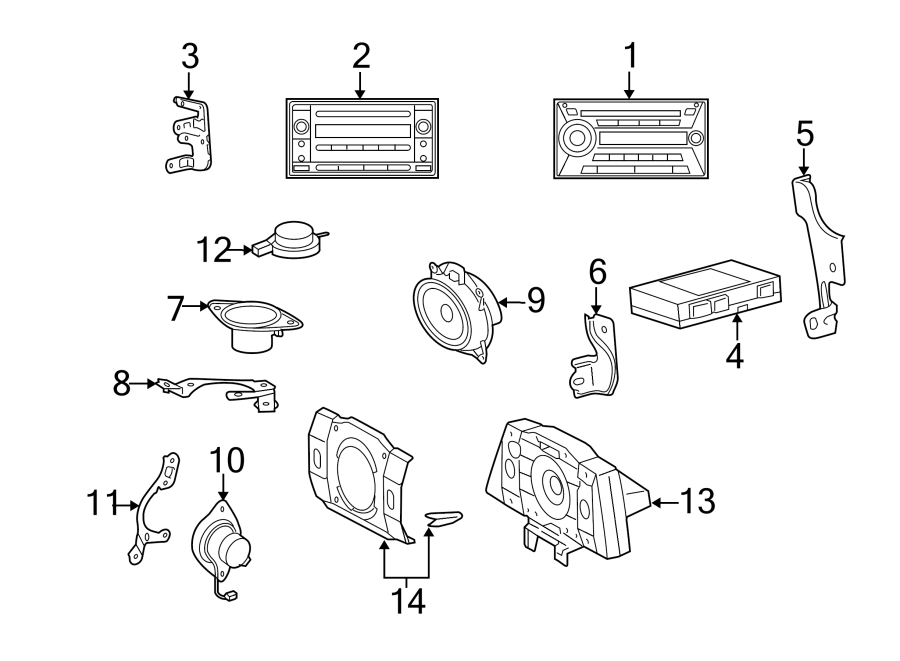 Diagram INSTRUMENT PANEL. SOUND SYSTEM. for your 2011 Toyota Corolla   