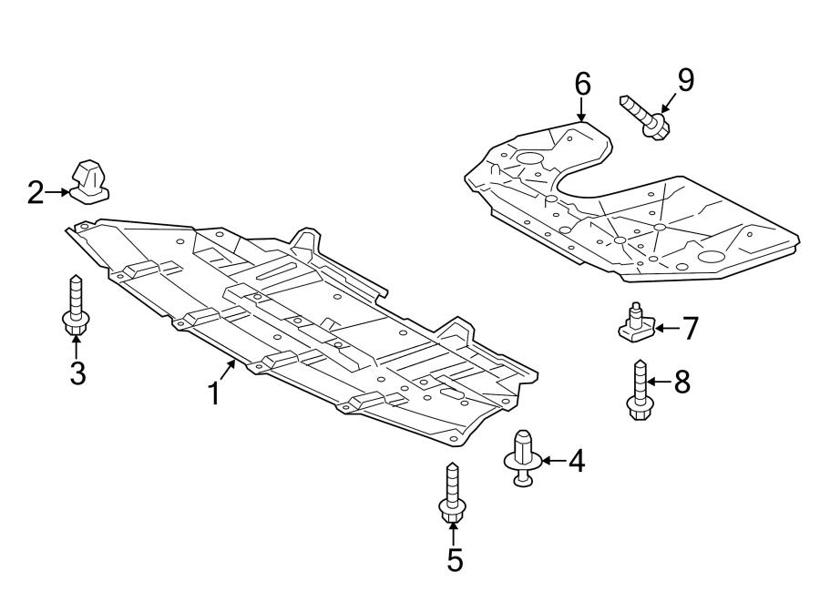 Diagram RADIATOR SUPPORT. SPLASH SHIELDS. for your Toyota