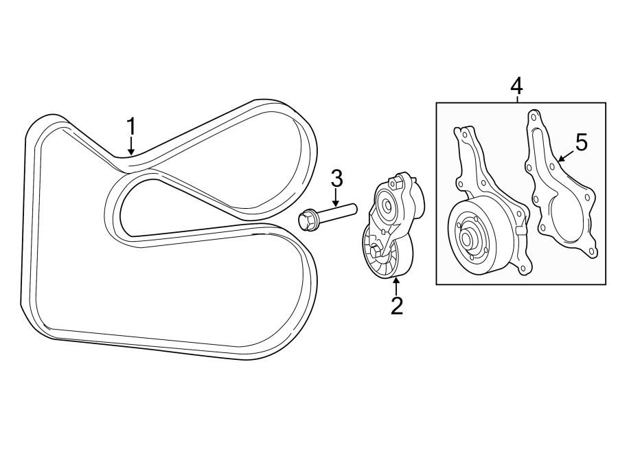 Diagram BELTS & PULLEYS. WATER PUMP. for your 2015 Toyota Highlander   