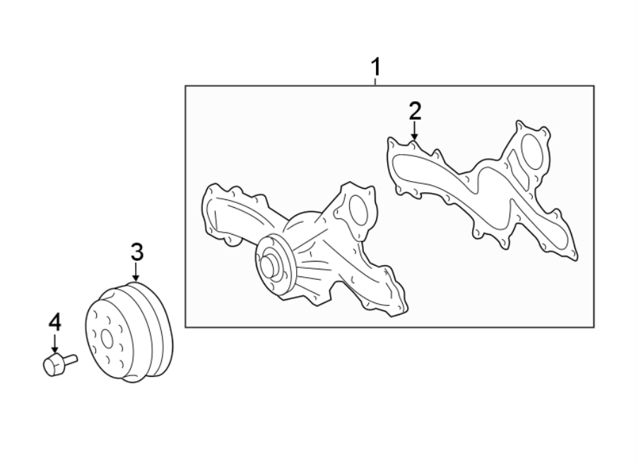 Diagram WATER PUMP. for your 2019 Toyota Highlander   