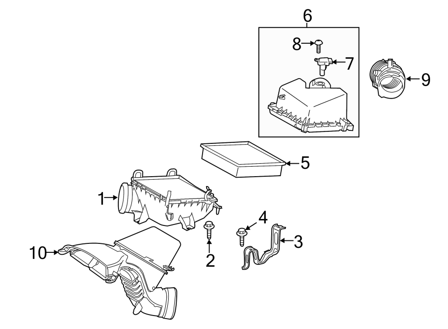 Diagram ENGINE / TRANSAXLE. AIR INTAKE. for your Toyota