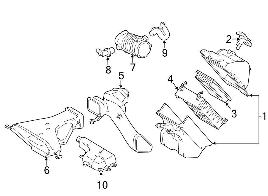 Diagram Engine / transaxle. Air intake. for your 2009 Toyota Yaris   