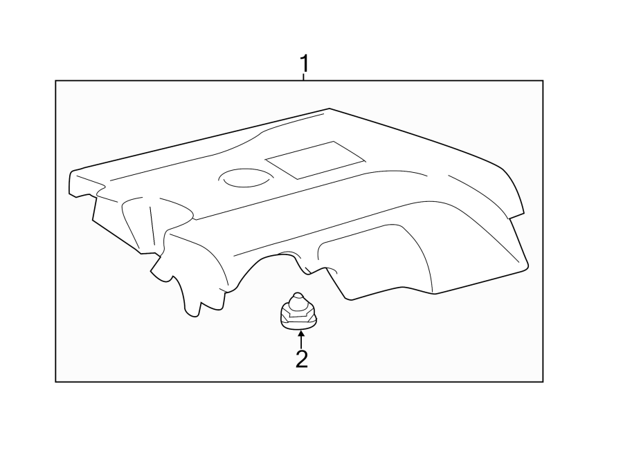 Diagram ENGINE / TRANSAXLE. ENGINE APPEARANCE COVER. for your 2008 Toyota RAV4   