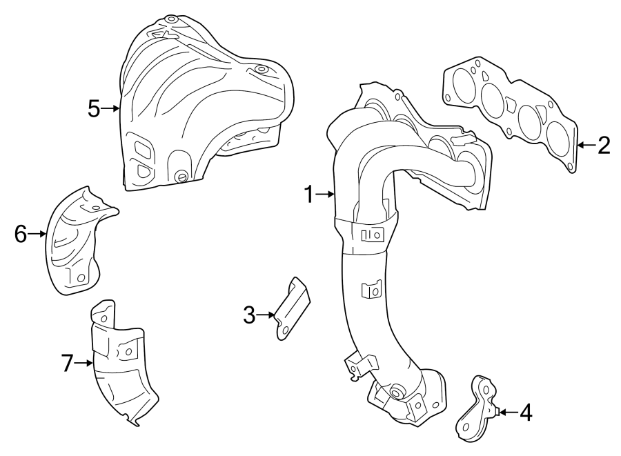 Diagram EXHAUST SYSTEM. MANIFOLD. for your 2015 Toyota Yaris   