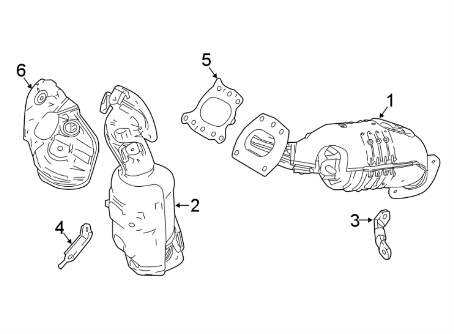 Diagram EXHAUST SYSTEM. MANIFOLD. for your 2008 Toyota Land Cruiser   