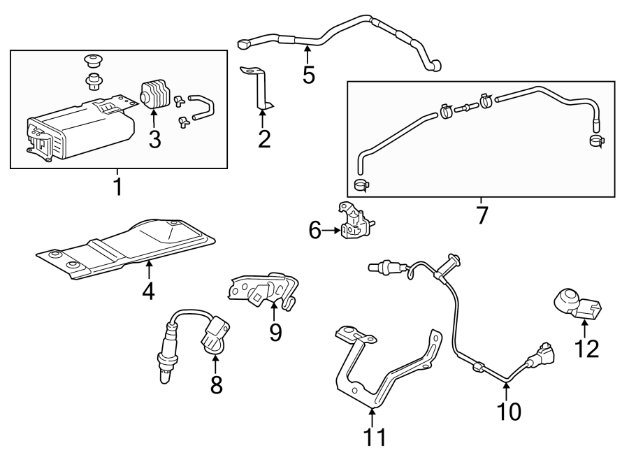 Diagram EMISSION SYSTEM. EMISSION COMPONENTS. for your 2014 Toyota Tacoma  Pre Runner Crew Cab Pickup Fleetside 