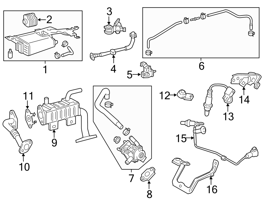 Diagram EMISSION SYSTEM. EMISSION COMPONENTS. for your 2014 Toyota Tacoma  Pre Runner Crew Cab Pickup Fleetside 