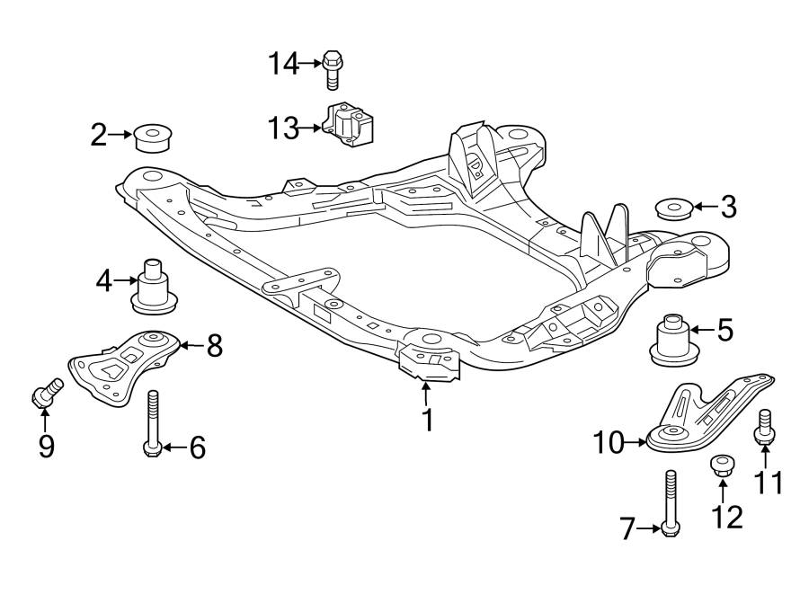 Diagram FRONT SUSPENSION. SUSPENSION MOUNTING. for your 2019 Toyota Highlander   