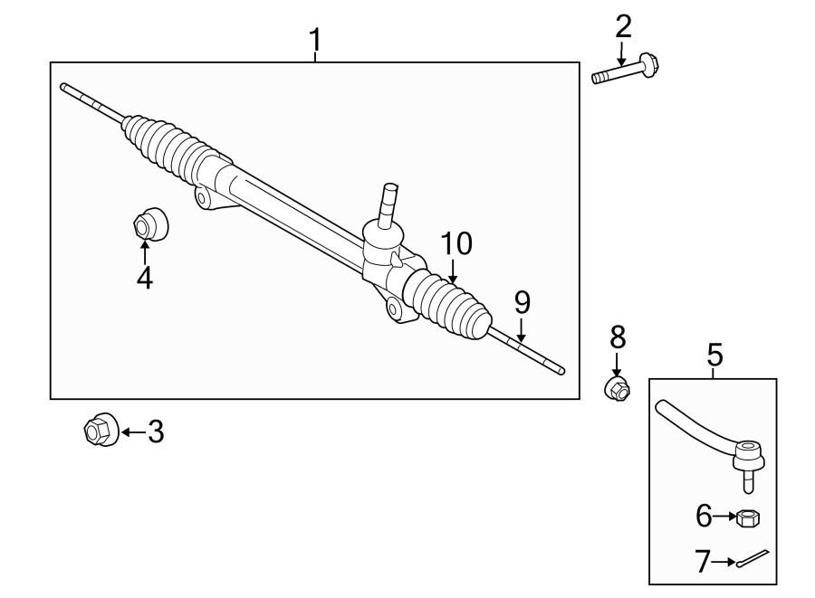 Diagram STEERING GEAR & LINKAGE. for your 2019 Toyota Highlander   