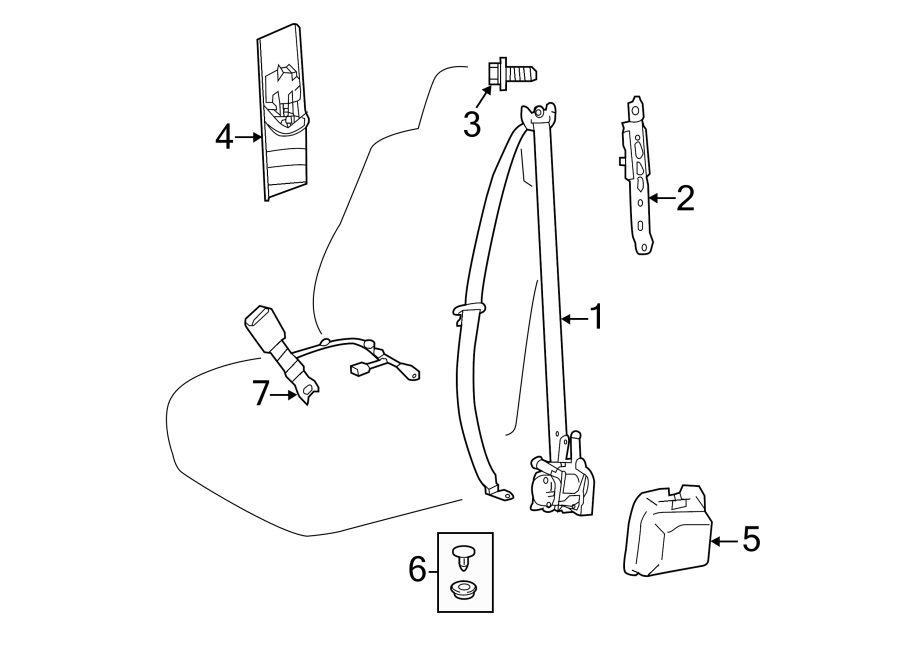 Diagram RESTRAINT SYSTEMS. FRONT SEAT BELTS. for your Toyota