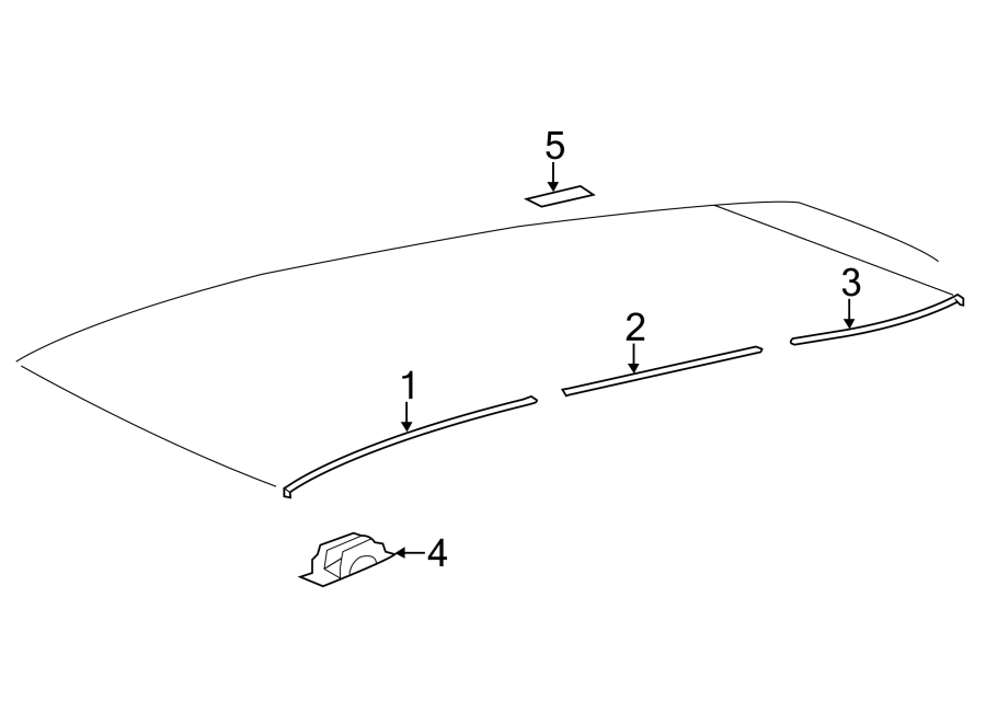 Diagram EXTERIOR TRIM. for your Toyota Highlander  