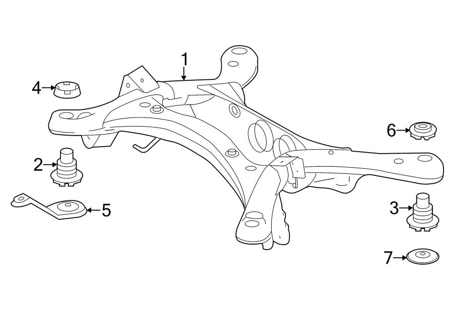 Diagram REAR SUSPENSION. SUSPENSION MOUNTING. for your 2022 Toyota RAV4   