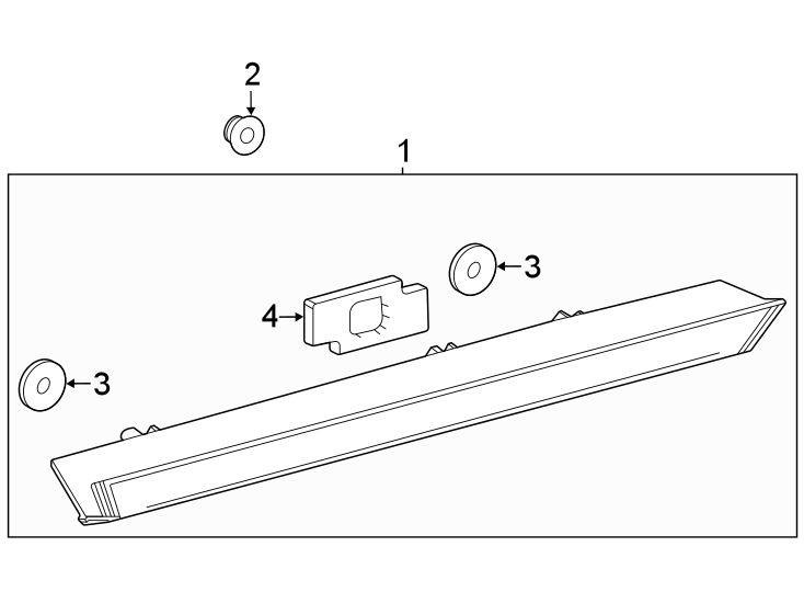 Diagram Rear lamps. High mounted stop lamp. for your 2014 Toyota Sequoia   