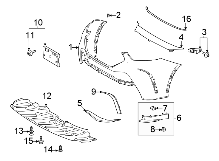 Diagram Front bumper & grille. Bumper & components. for your Toyota Prius c  