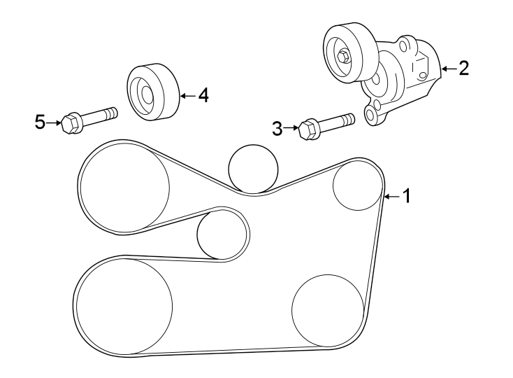 Diagram Belts & pulleys. for your Toyota