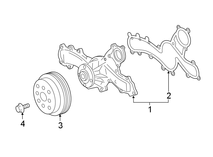 Diagram Water pump. for your 2012 Toyota Tacoma  Base Standard Cab Pickup Fleetside 