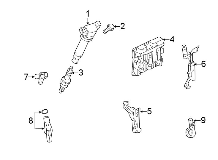 Diagram Ignition system. for your 2023 Toyota Tacoma 3.5L V6 A/T RWD SR5 Crew Cab Pickup Fleetside 