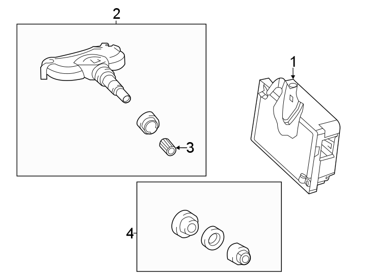 Diagram Tire pressure monitor components. for your 2015 Toyota Avalon   